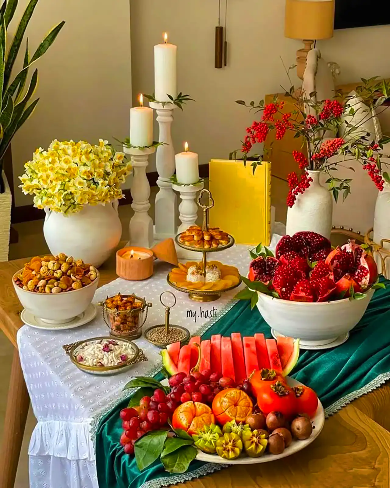 ایده میز تنقلات یلدا