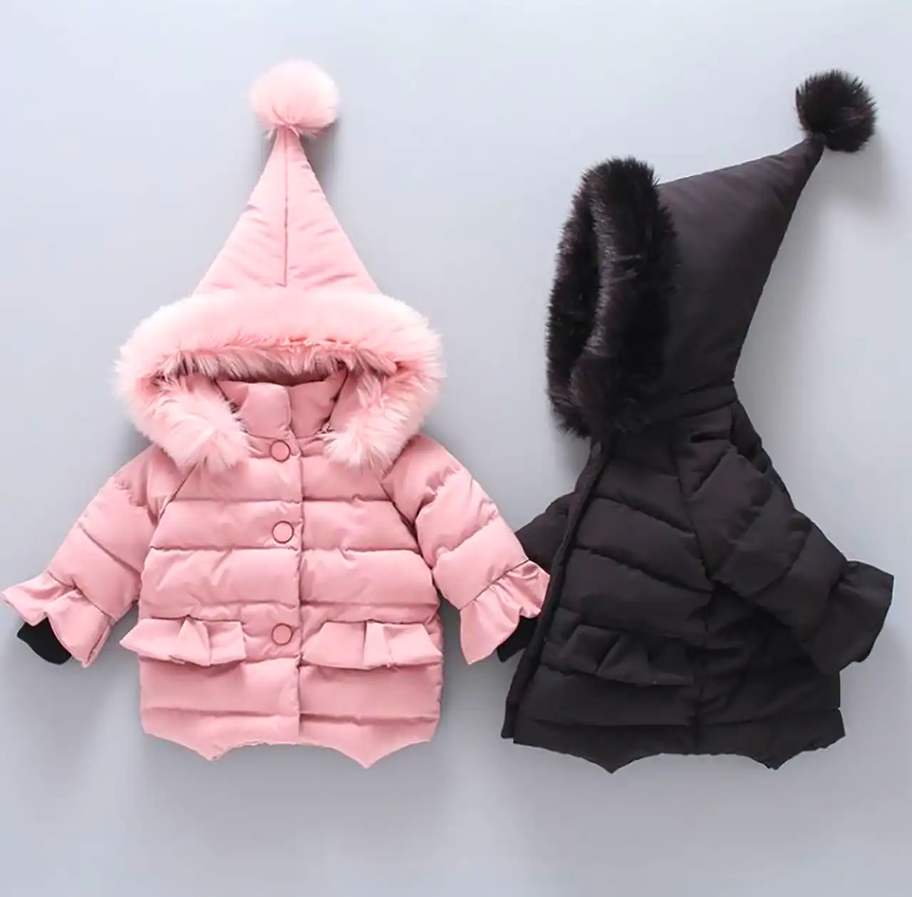 کاپشن صورتی بچگانه