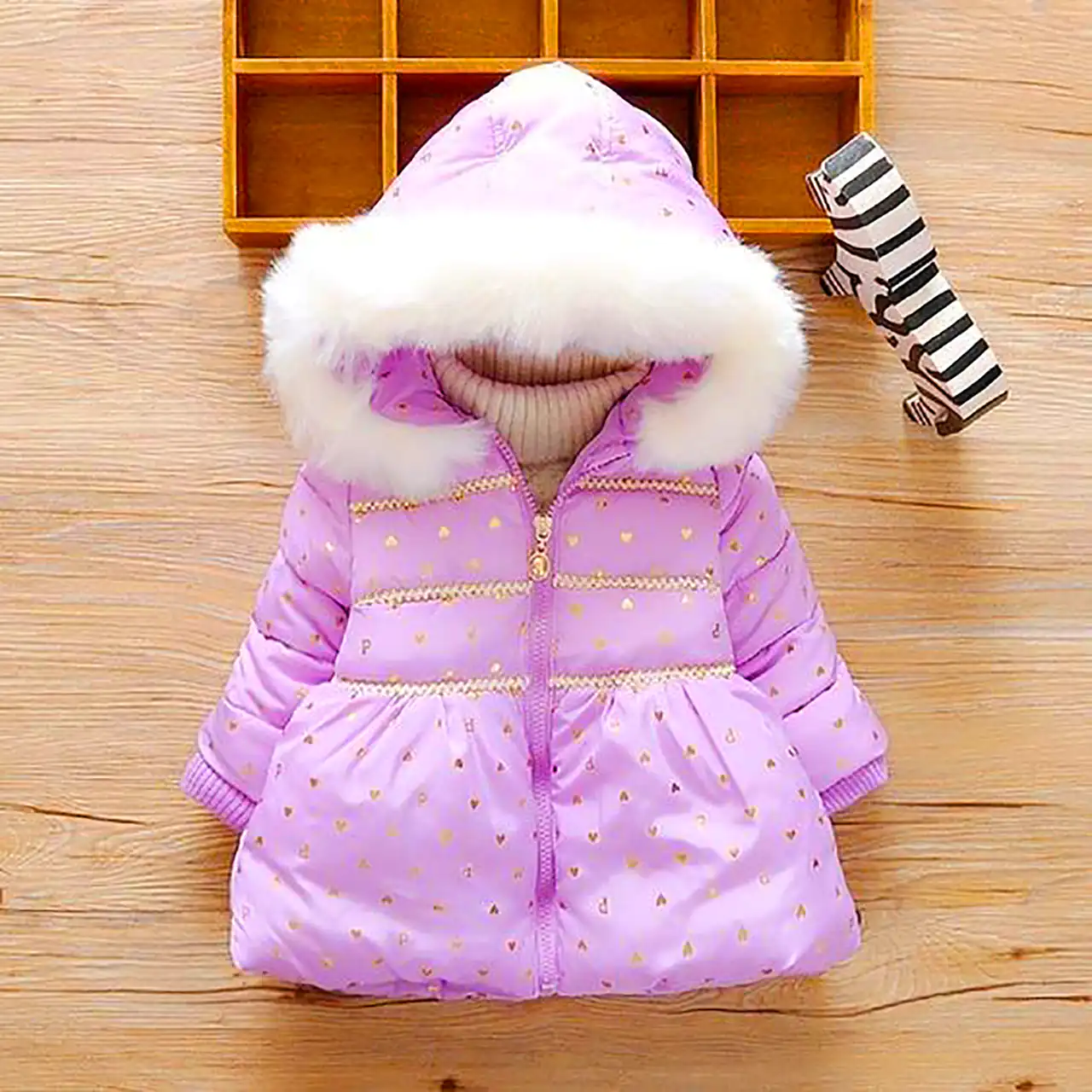 کاپشن صورتی بچگانه