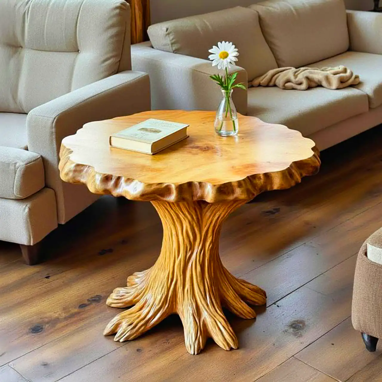 میز عسلی چوبی لاکچری