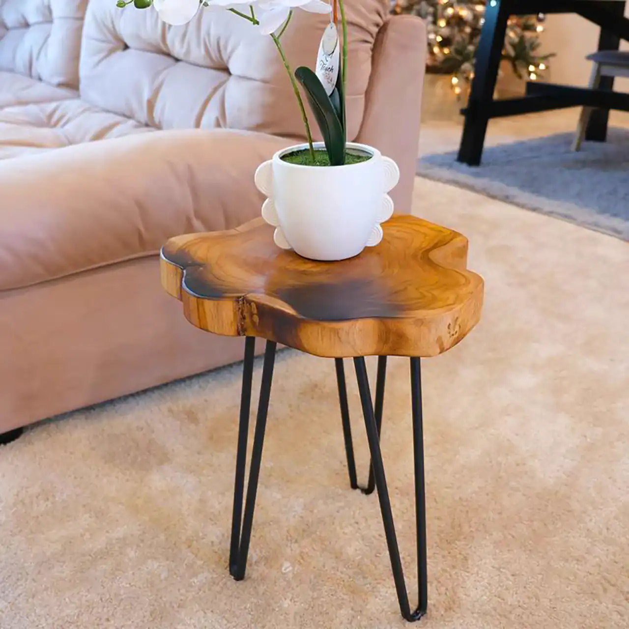 میز عسلی چوبی لاکچری