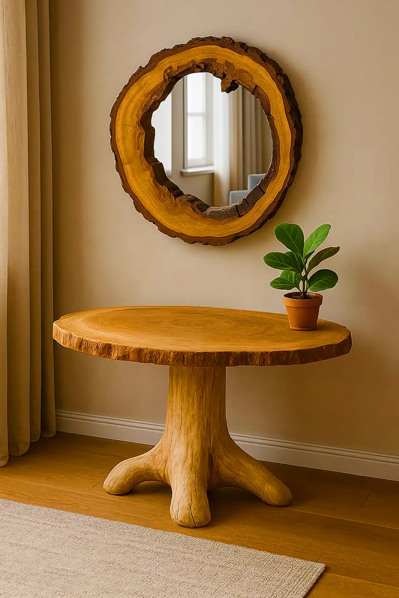 میز عسلی چوبی لاکچری