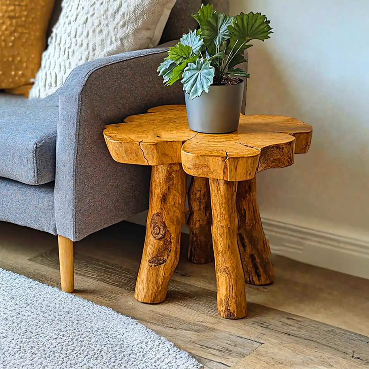 میز عسلی چوبی لاکچری