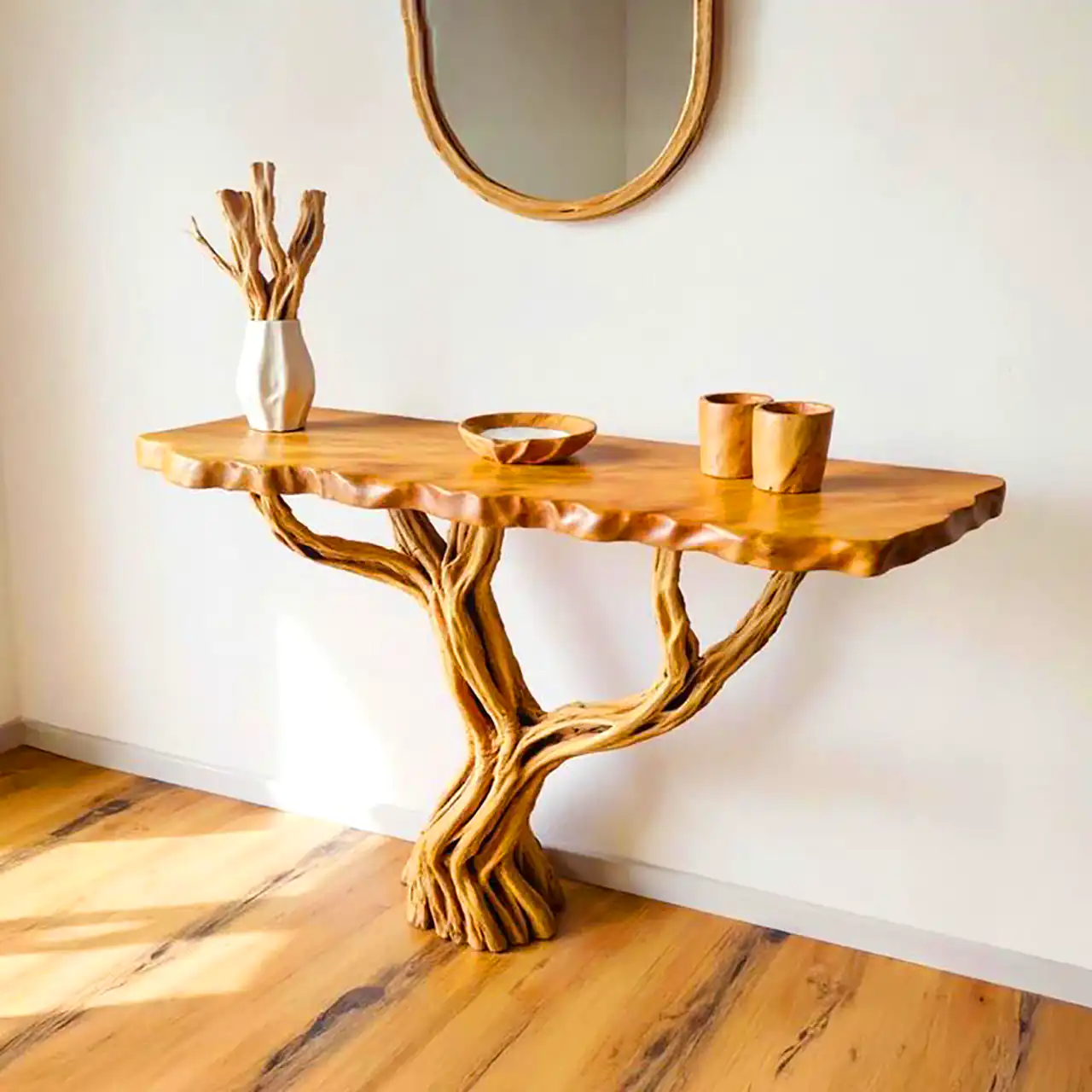 میز عسلی چوبی لاکچری