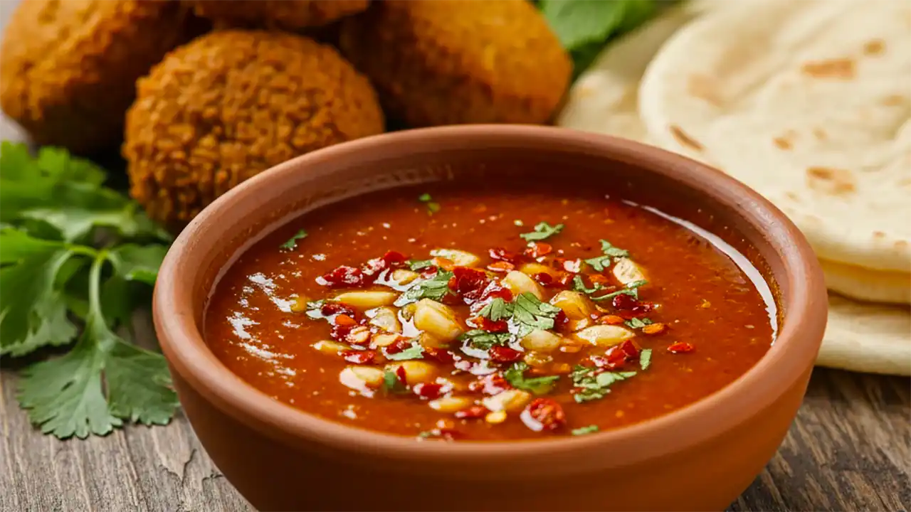 تصویر سس مخصوص فلافل جنوبی – طرز تهیه سس مخصوص فلافل جنوبی تند و بازاری