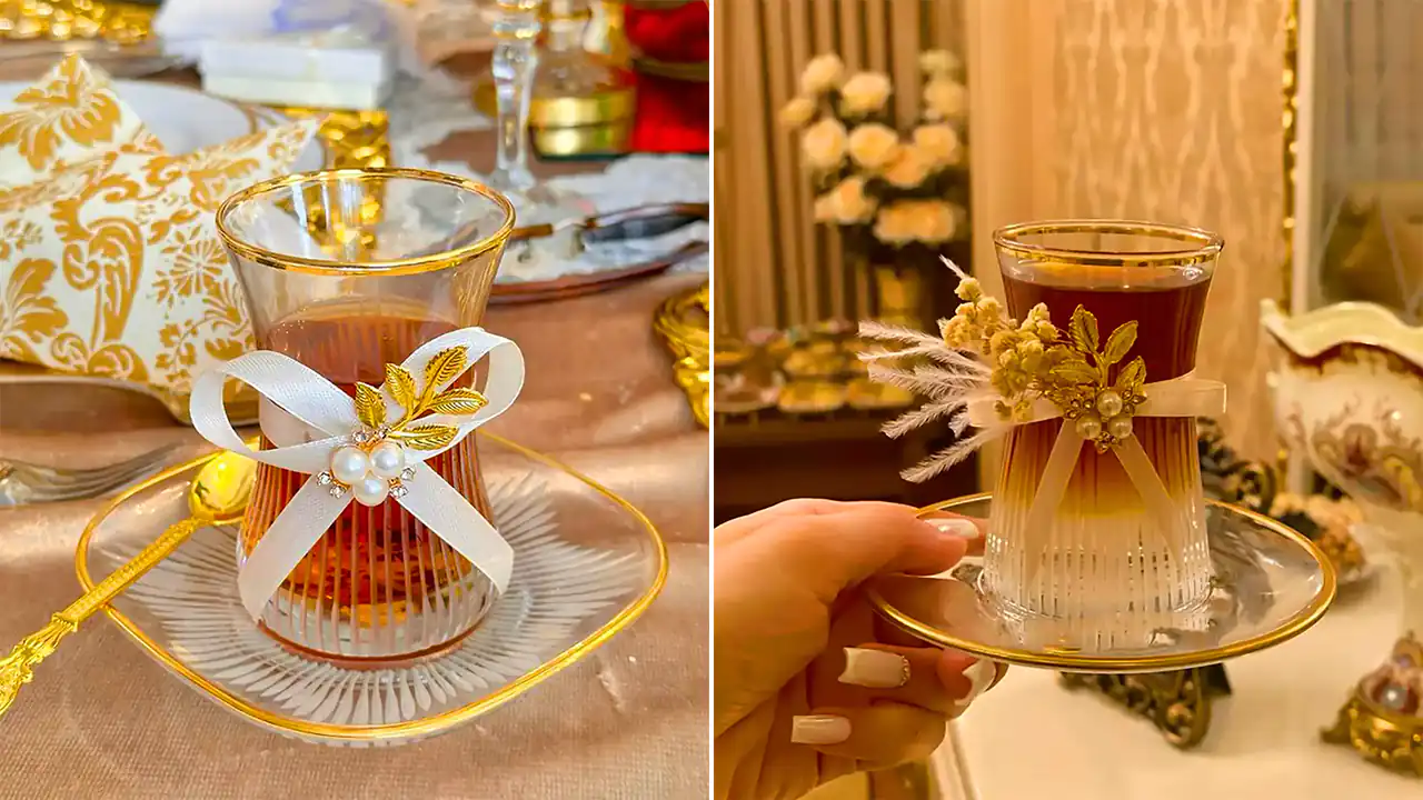 تزیین استکان برای خواستگاری