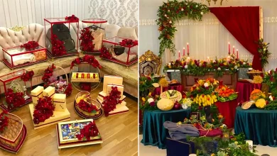 تزئین هدایا یلدایی عروس