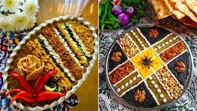 تزئین کشک و بادمجان