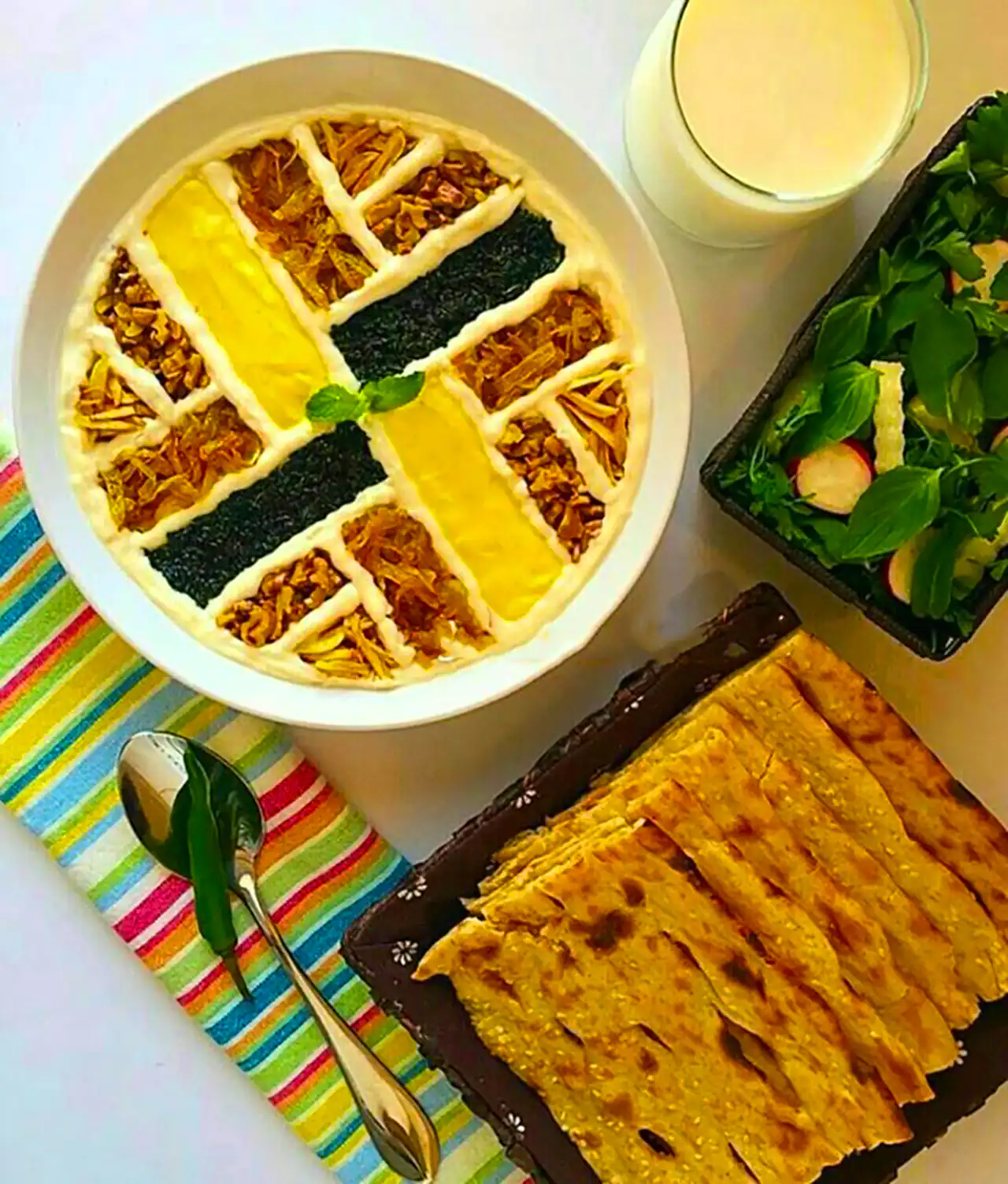 تزئین کشک و بادمجان