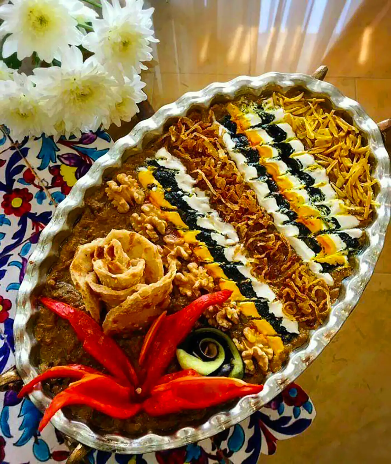 تزئین کشک و بادمجان