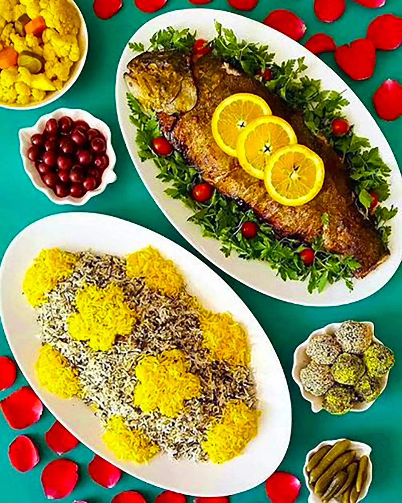 تزیین ماهی شکم پر