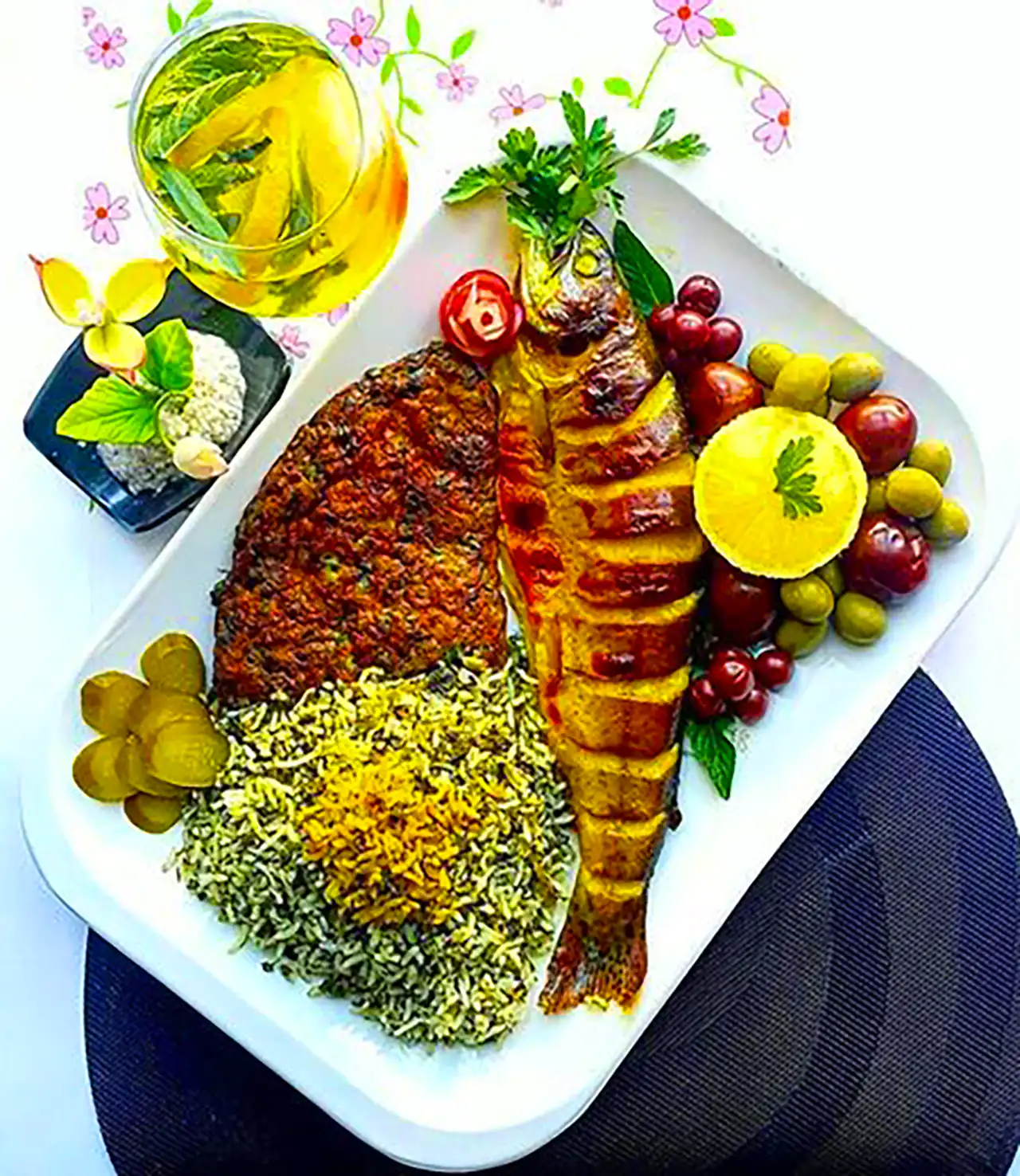 تزیین ماهی شکم پر