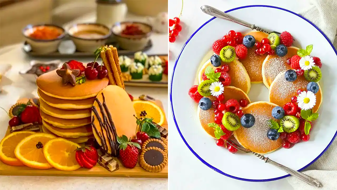 تزیین پنکیک زیبا