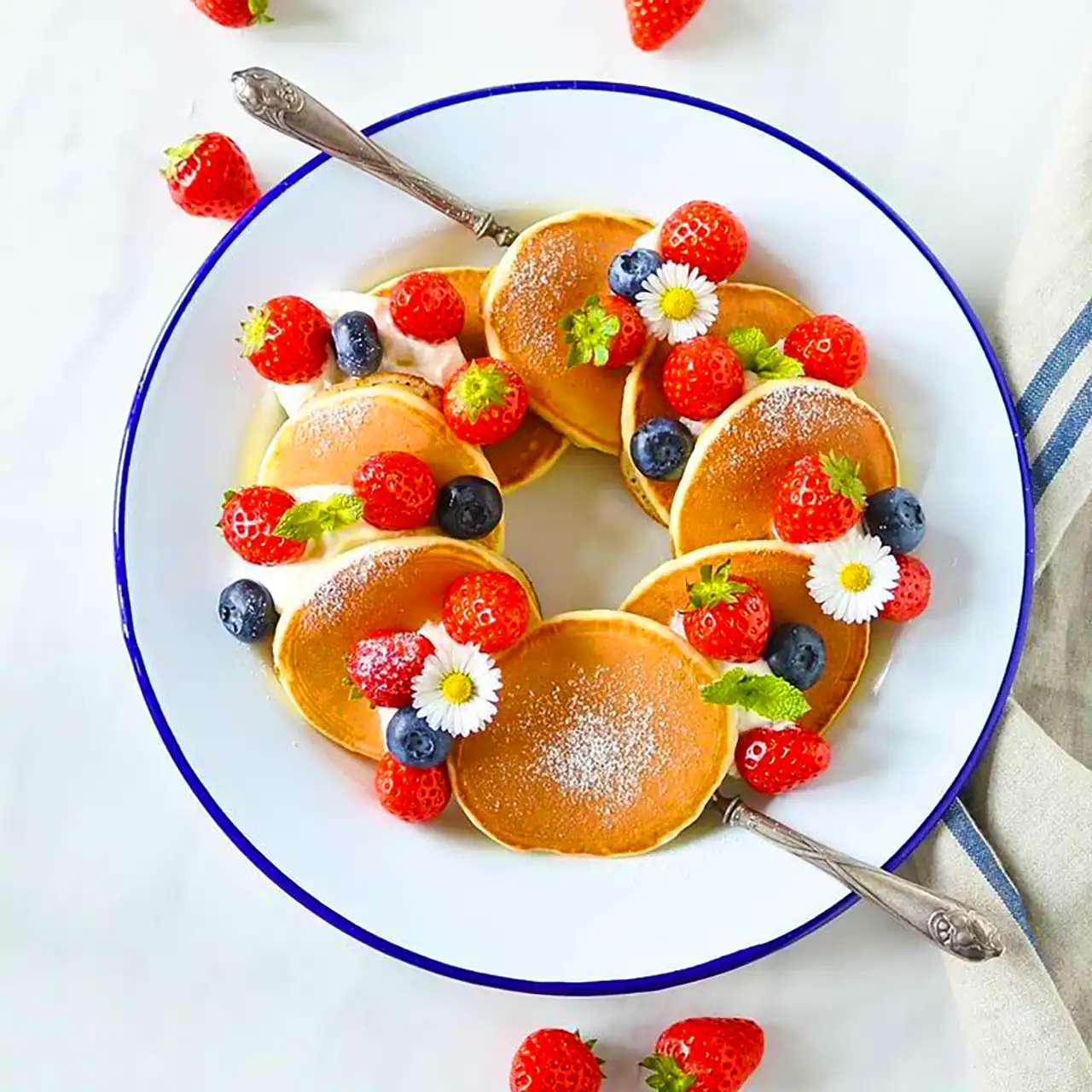 تزیین پنکیک زیبا