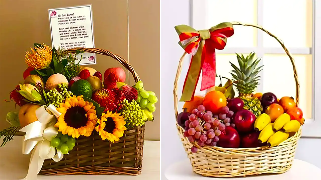 تزئین سبد میوه برای یلدا