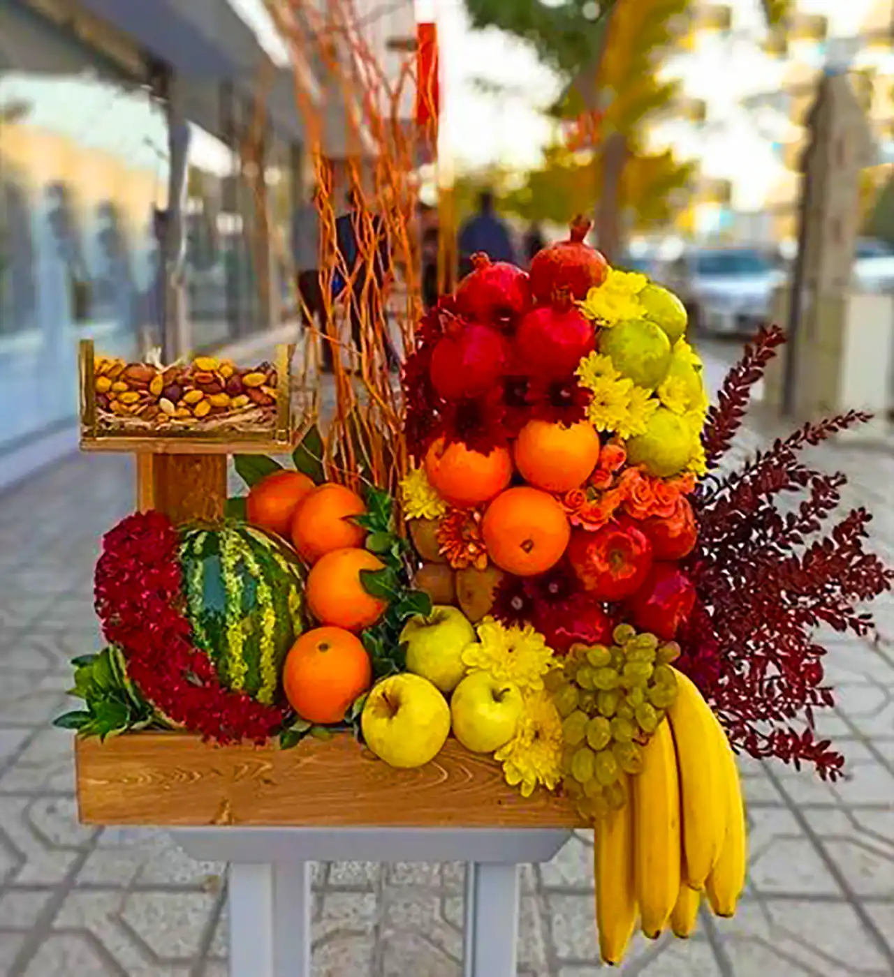 تزئین سبد میوه برای یلدا