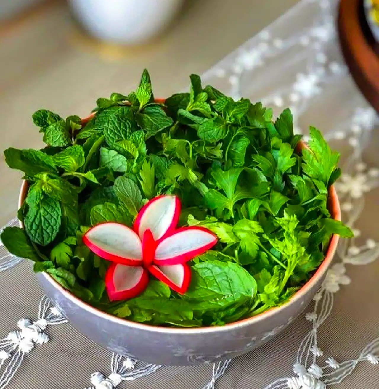 تزئین سبزی خوردن