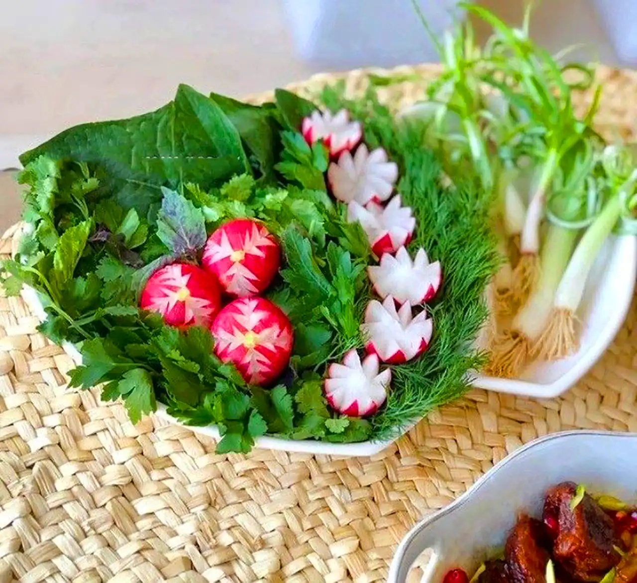 تزئین سبزی خوردن