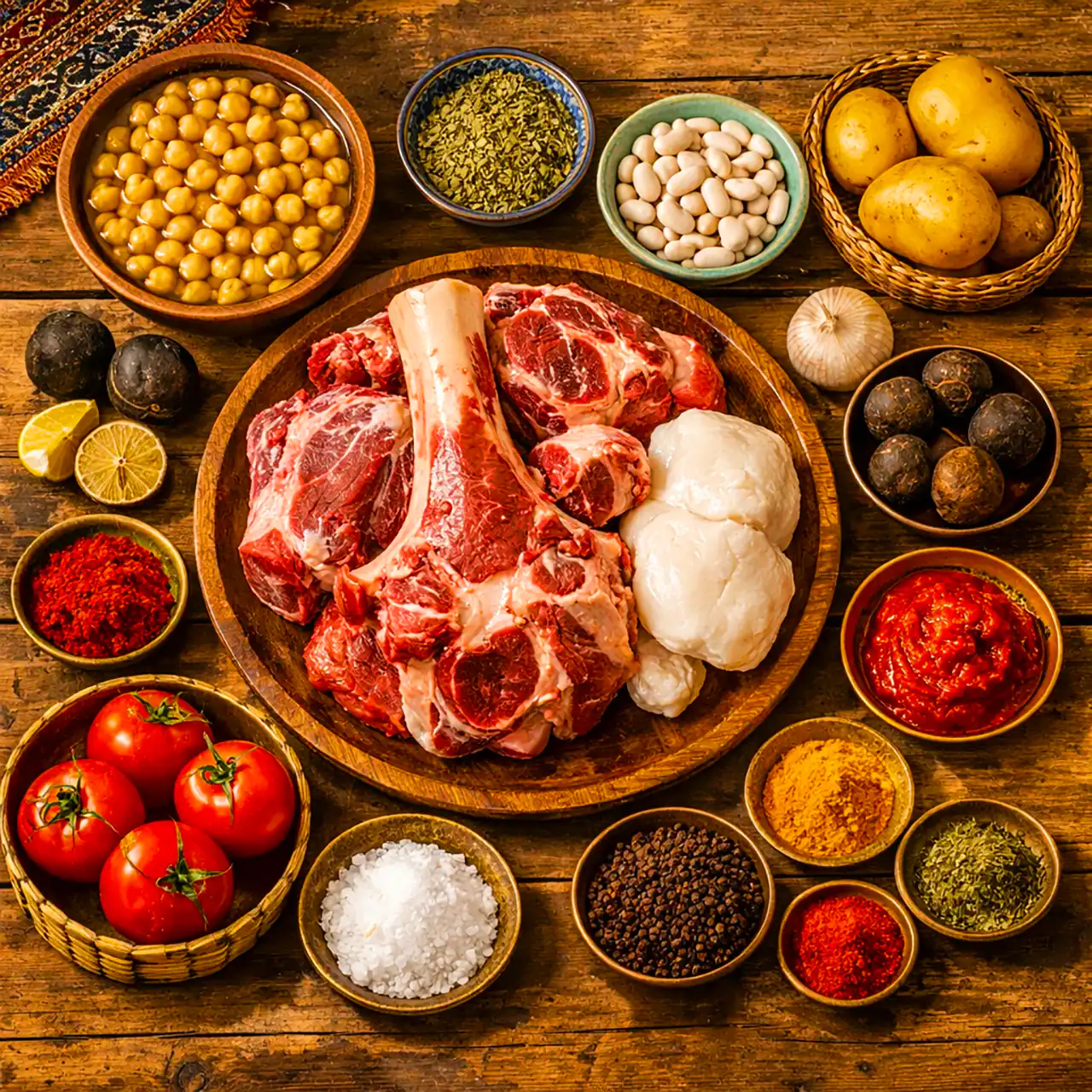 مواد لازم برای تهیه دیزی سنگی