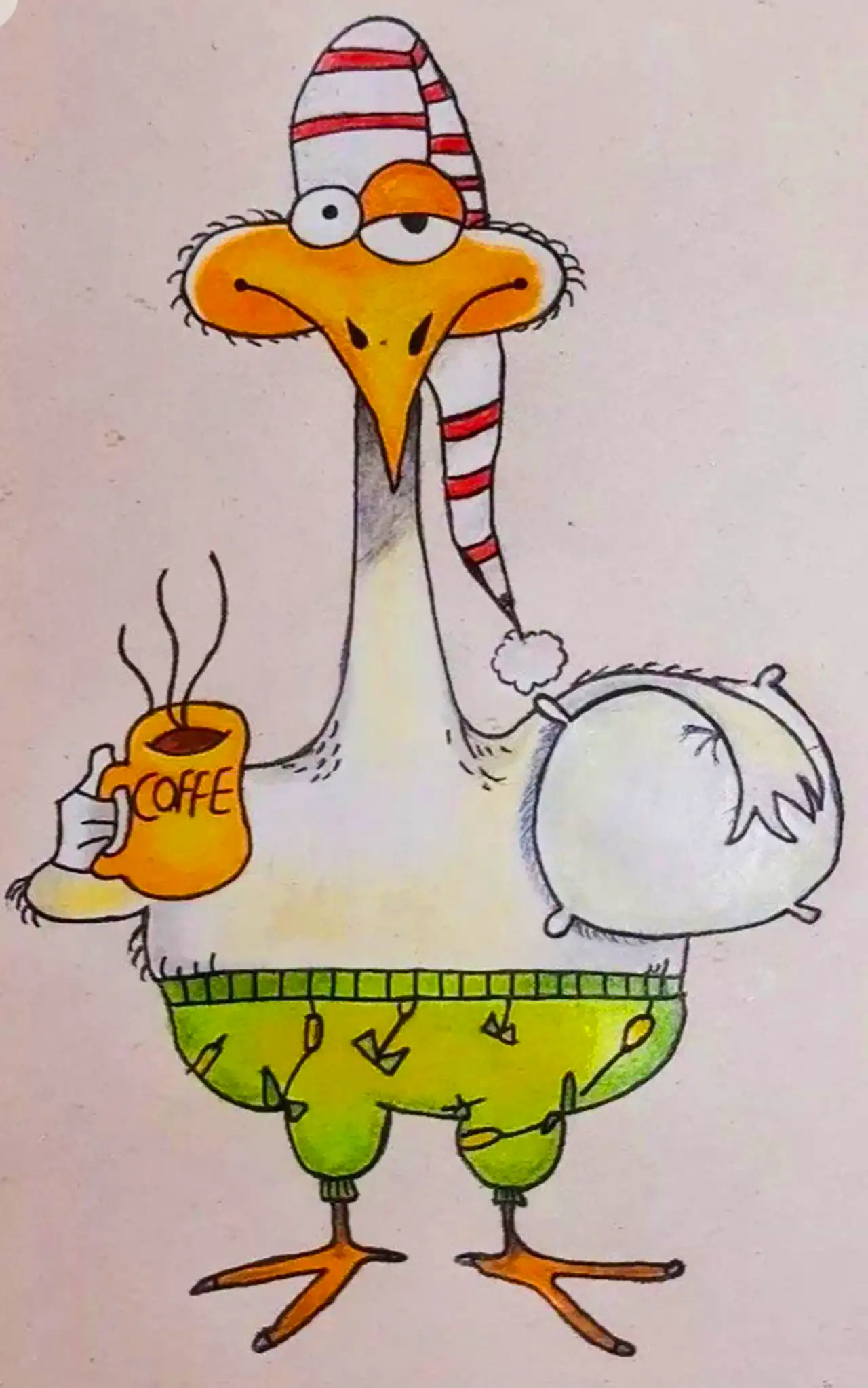 نقاشی بامزه مرغ