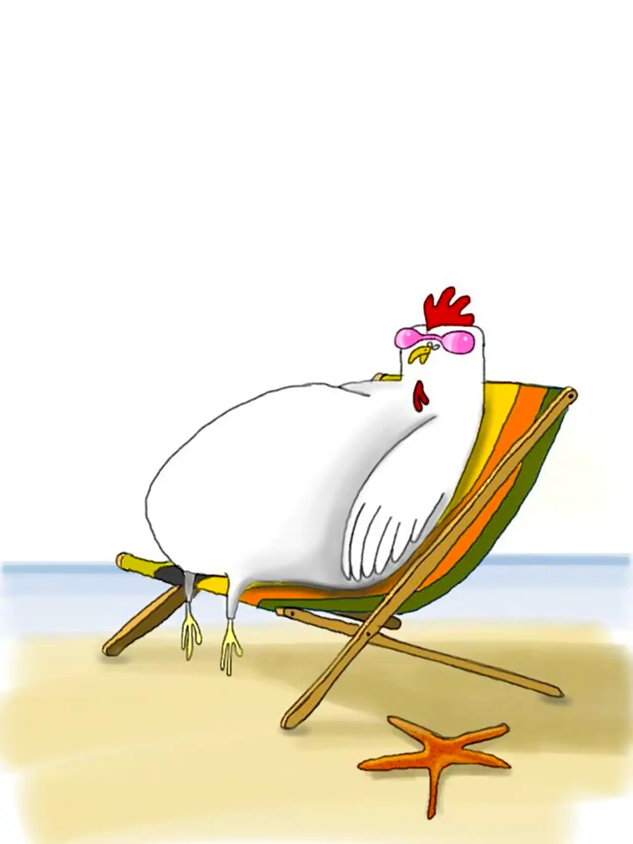 نقاشی بامزه مرغ