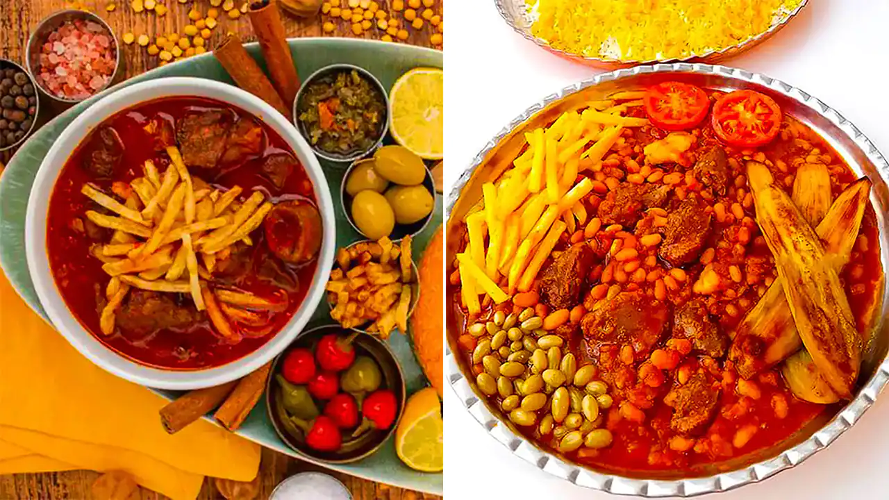 سرو سنتی خورشت قیمه