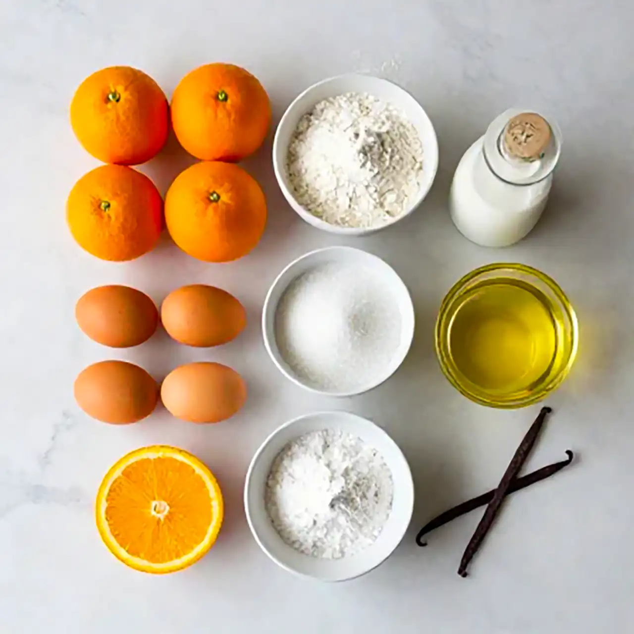مواد لازم برای طرز تهیه کیک پرتغالی