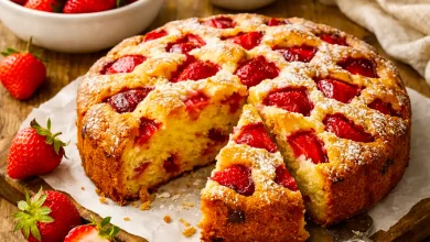 تصویر کیک توت فرنگی – طرز تهیه کیک توت فرنگی خوشمزه و خانگی