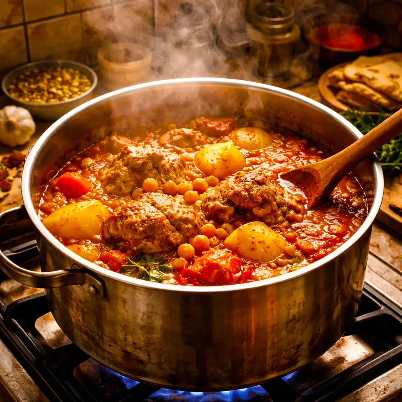 مراحل پخت آبگوشت سفره خونه ای در خانه