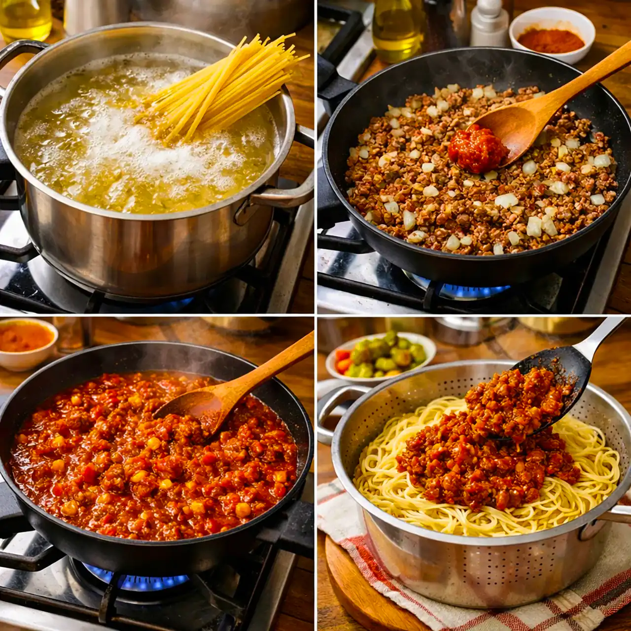  مراحل پخت ماکارانی در خانه